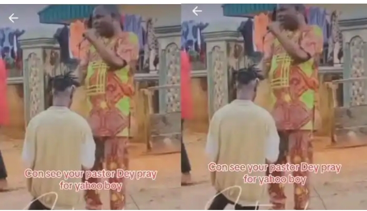 “That stubborn client will pay you” – Pastor publicly prays for Yahoo boy’s hustle to flourish, video causes stir